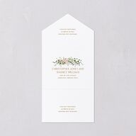 Fairytale Garden All-in-One Wedding Invitations Sage Signature Light Both Recipient and Return Addresses No