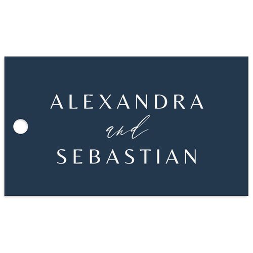 Elegant Lights Favor Gift Tags Moody Blue Signature