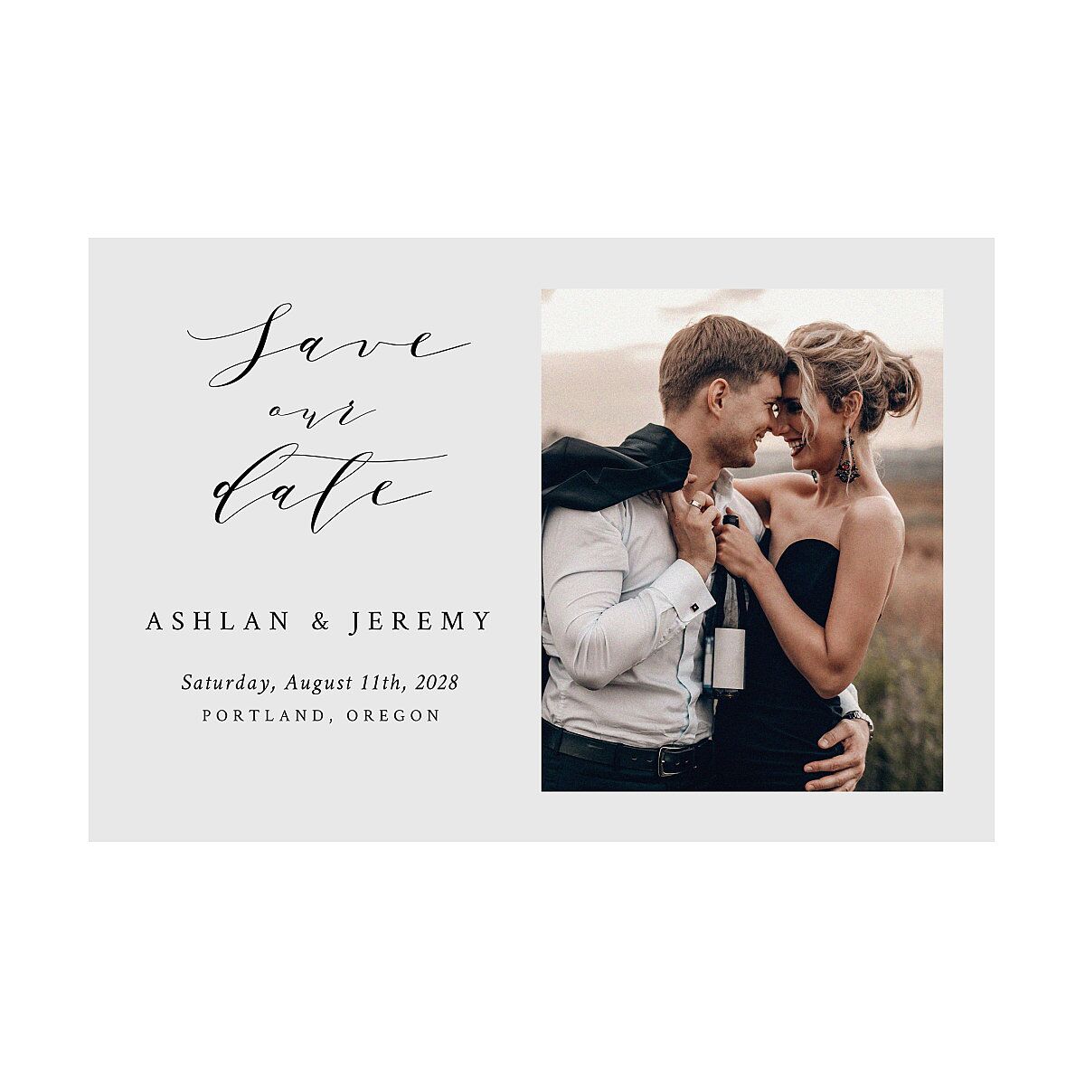 Simply Elegant Save The Date Postcards