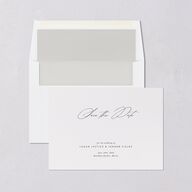 Romantic Minimal Save The Date Cards Snow Signature smooth Blank No