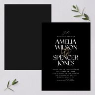 Together Wedding Invitations Gold Licorice Signature Blank No Standard