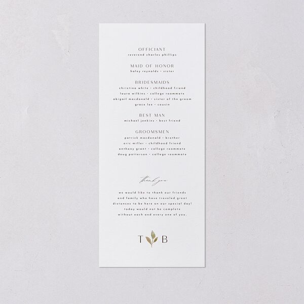 Lush Arch Wedding Programs Pink Cotton Signature