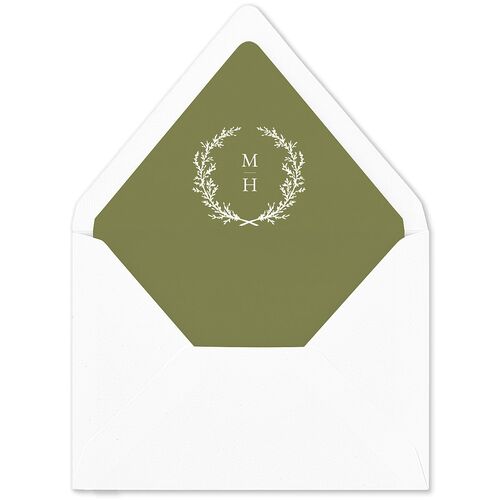 Monogram Branches Botanical Euro Envelope Liners Olive Luxe