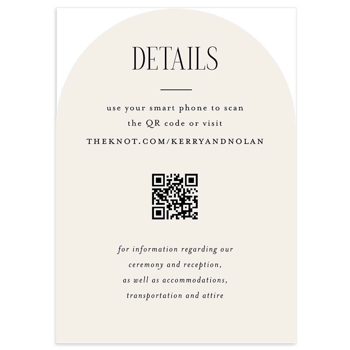 Cosmopolitan Wedding Enclosure Cards