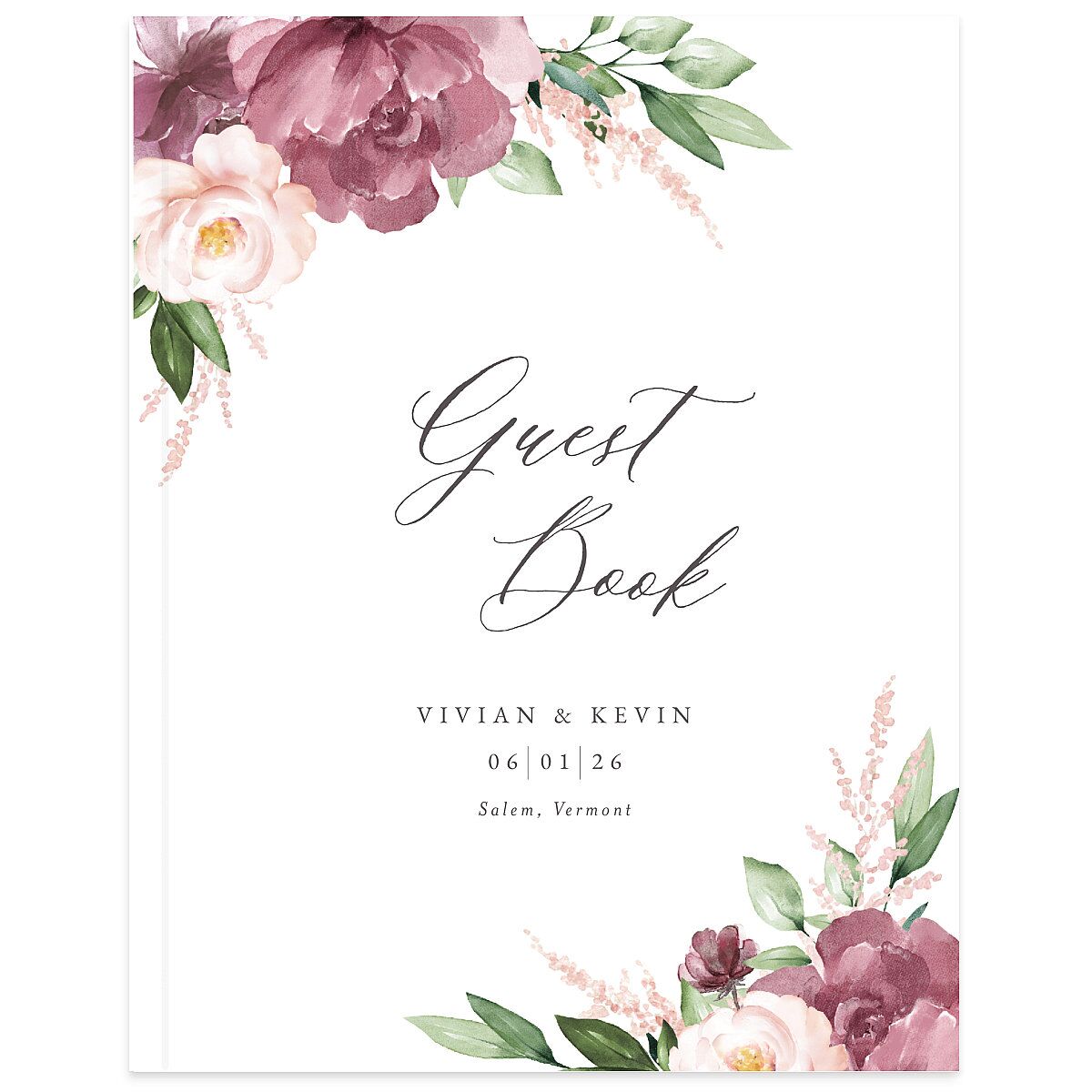 Beloved Floral Wedding Guest Book