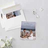 Elegant Lighthouse Save the Date Petite Cards Maritime Signature smooth Blank No Standard