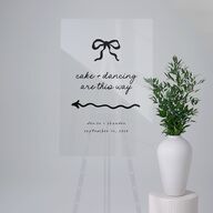 Dainty Bow Acrylic Direction Sign Large Peridot Standard Acrylic L Direction
