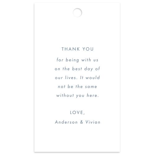 Simply Script Favor Gift Tags Dusty Blue Signature