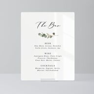 Eucalyptus Frame Acrylic Tabletop Sign Small Pure White Standard Acrylic S Tabletop Table
