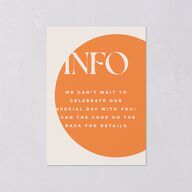 Retro Sunburst Wedding Enclosure Cards Pumpkin Signature