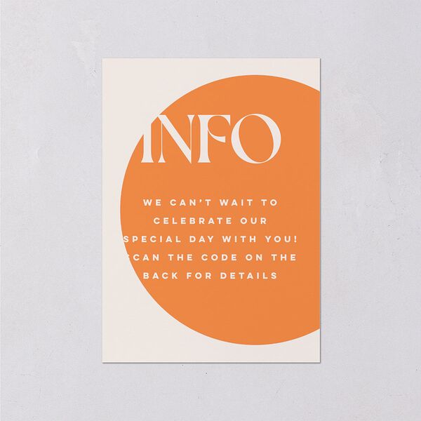Retro Sunburst Wedding Enclosure Cards Pumpkin Signature