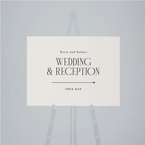 Cosmopolitan Standard Direction Sign Medium Champagne Standard Indoor Foam Core M Direction