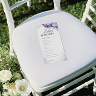 Painted Ethereal Wedding Programs Jewel Purple Signature