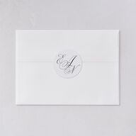 Exquisite Calligraphy Wedding Stickers Pure White