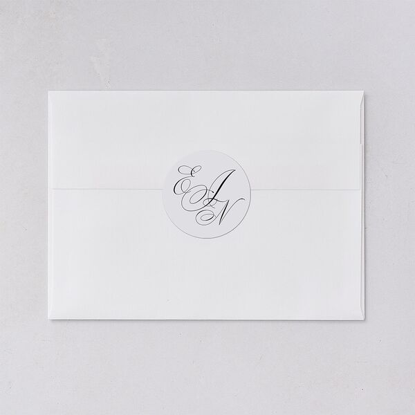Exquisite Calligraphy Wedding Stickers Pure White