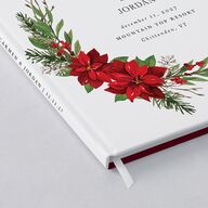 Christmas Poinsettia Guest Books Ruby