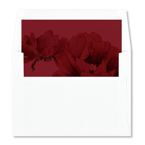 Formal Peony Garden Envelope Liners Burgundy Standard