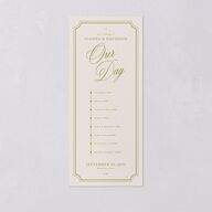 We're Getting Married Wedding Programs Deep Olive Signature