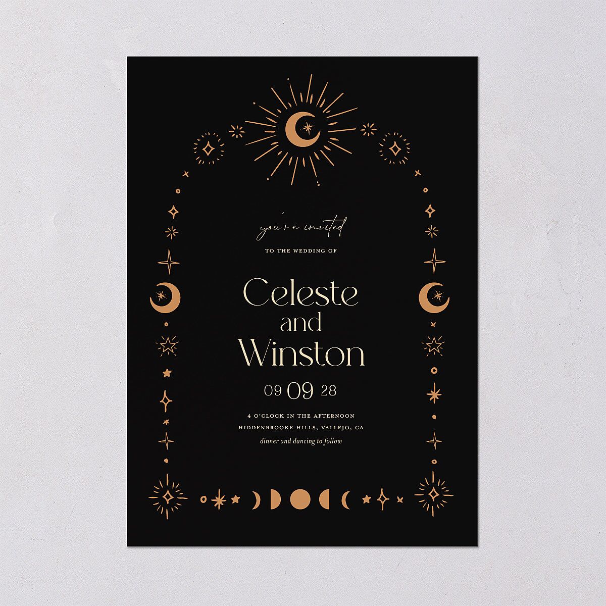Celestial Galaxy Wedding Invitations — view 2