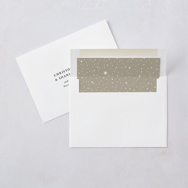 Sparkle Tree Envelope Liners Pure White Standard