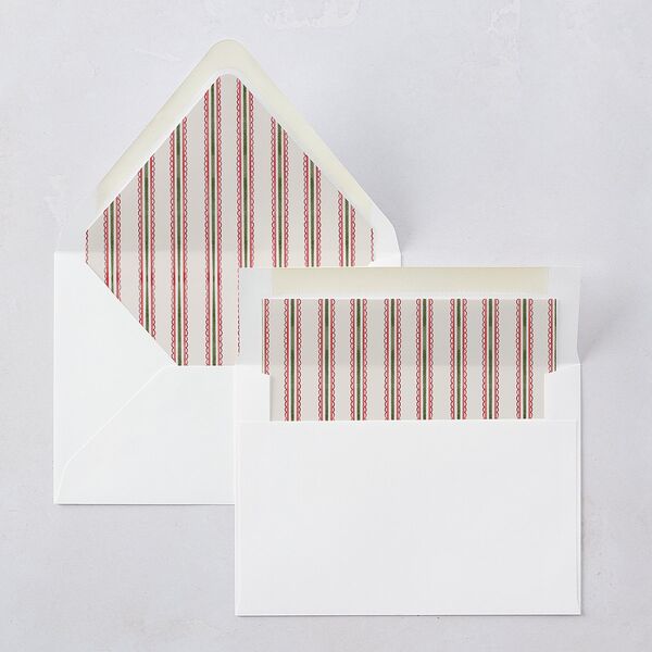 Whimsical Holiday Bow with Garland Euro Envelope Liners Ruby Luxe