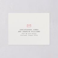 DIY Crafty Photo All-in-One Wedding Invitations Ruby Signature Light Both Recipient and Return Addresses No