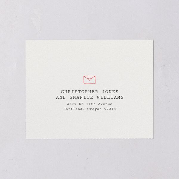 DIY Crafty Photo All-in-One Wedding Invitations Ruby Signature Light Both Recipient and Return Addresses No