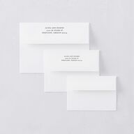Pressed Flowers Rehearsal Dinner Invitation Envelopes White Regency Blue Both Recipient and Return Addresses Signature Standard