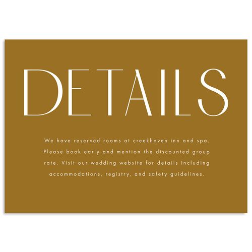 Love is Love Wedding Enclosure Cards Umber Signature Standard