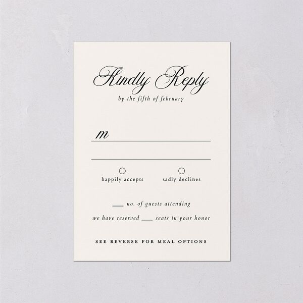 Traditionally Classic Wedding Response Cards Sand Signature Standard