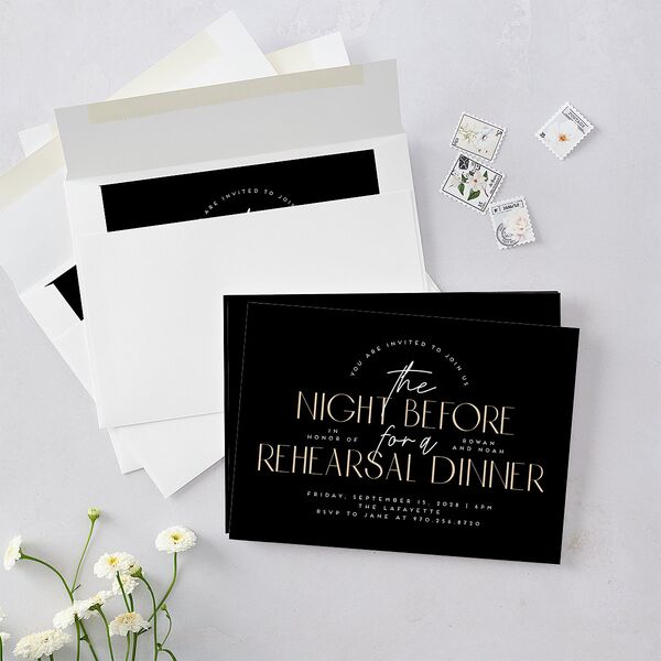 Headline Rehearsal Dinner Invitations Licorice Signature Blank