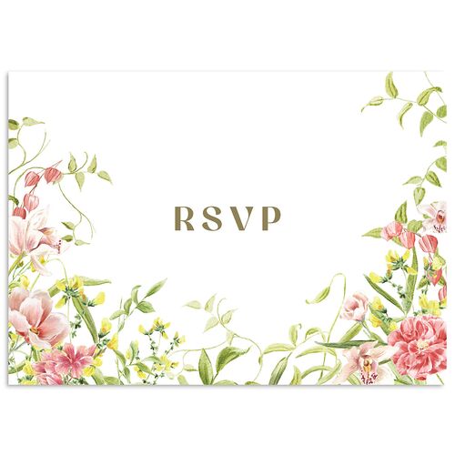 Bom Bloom Wedding Response Cards Peach Pink Signature Standard