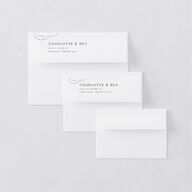 Enchanted Evening Rehearsal Dinner Invitation Envelopes White Dark Navy Both Recipient and Return Addresses Signature Standard