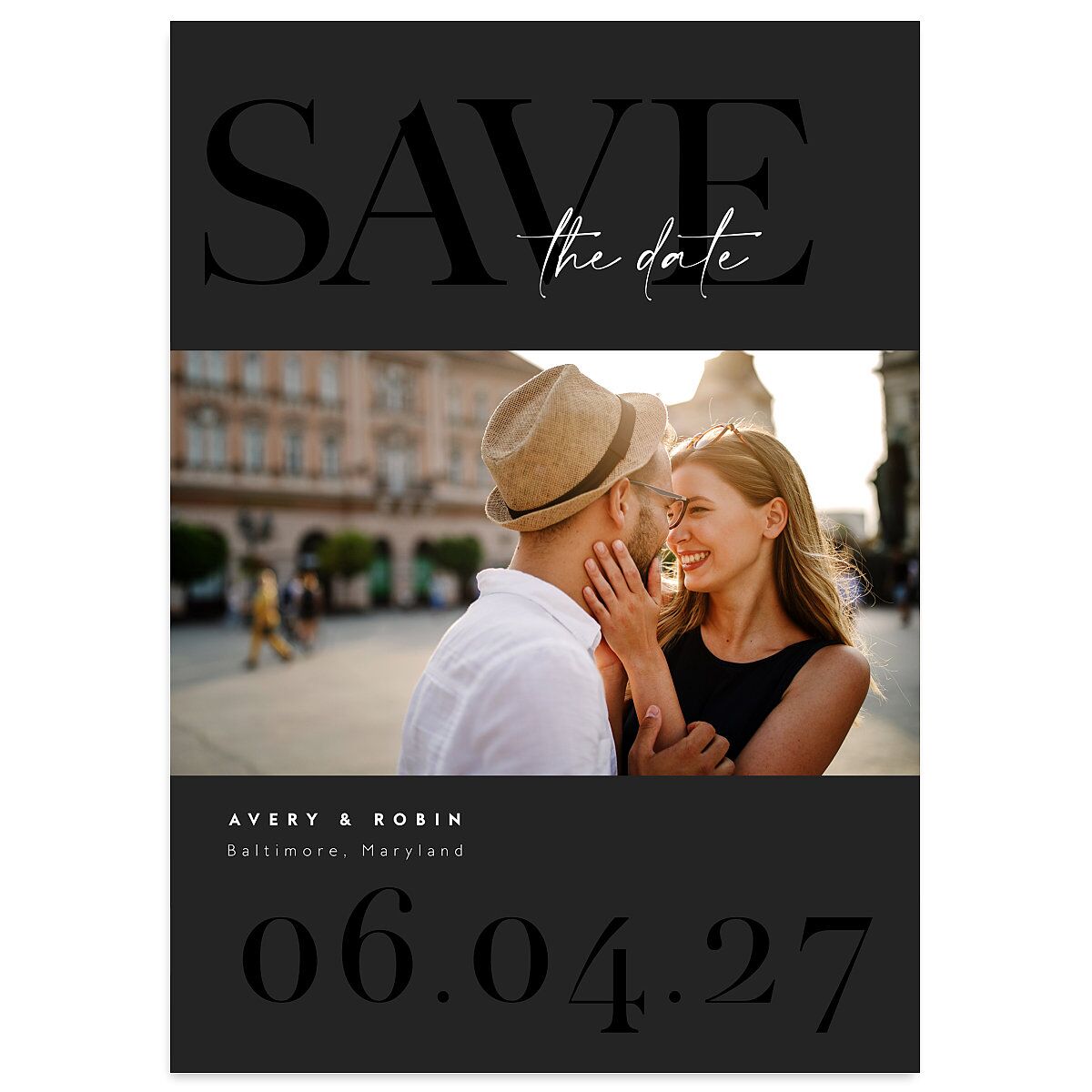 Modern Vow Save The Date Cards