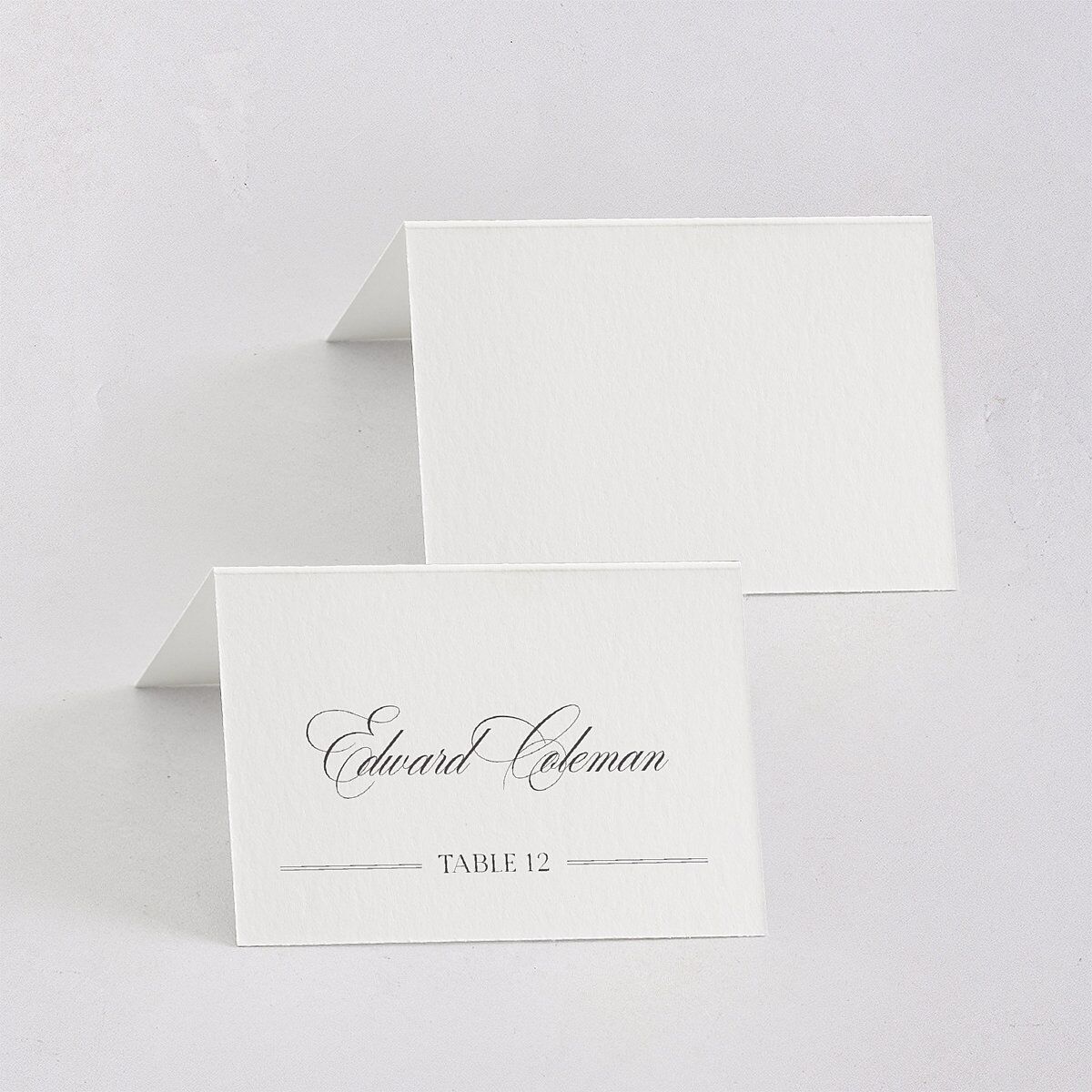 Classically Elegant Place Cards Pure White Signature