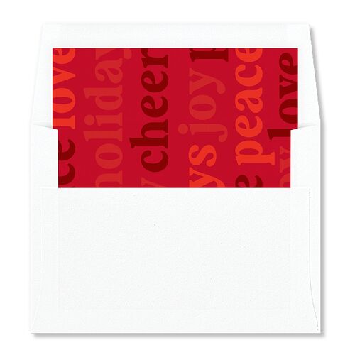 Warm Wishes Envelope Liners Red Clay Standard