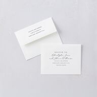 Illuminated Trees Save the Date Petite Cards Moody Blue Signature smooth Blank No Standard