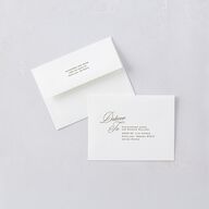 Vintage Metropolitan Photo Save the Date Petite Card Envelopes White Citrus Both Recipient and Return Addresses Signature Standard
