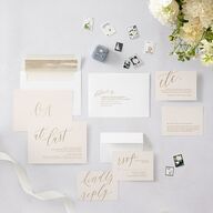 At Last Wedding Invitations Linen Signature Blank No Standard