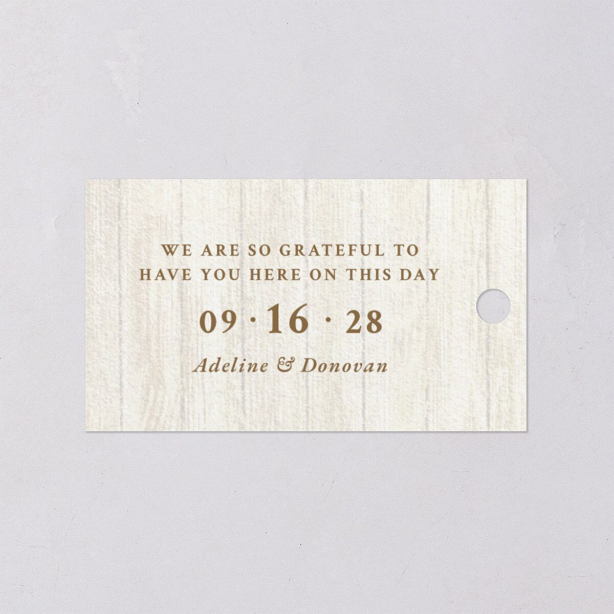 Farmhouse Lights Favor Gift Tags Walnut Signature