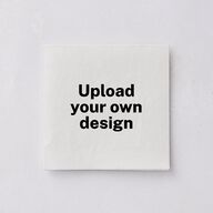 Upload Your Own Design Landscape Cocktail Napkins Pure White Napkin Uncoined