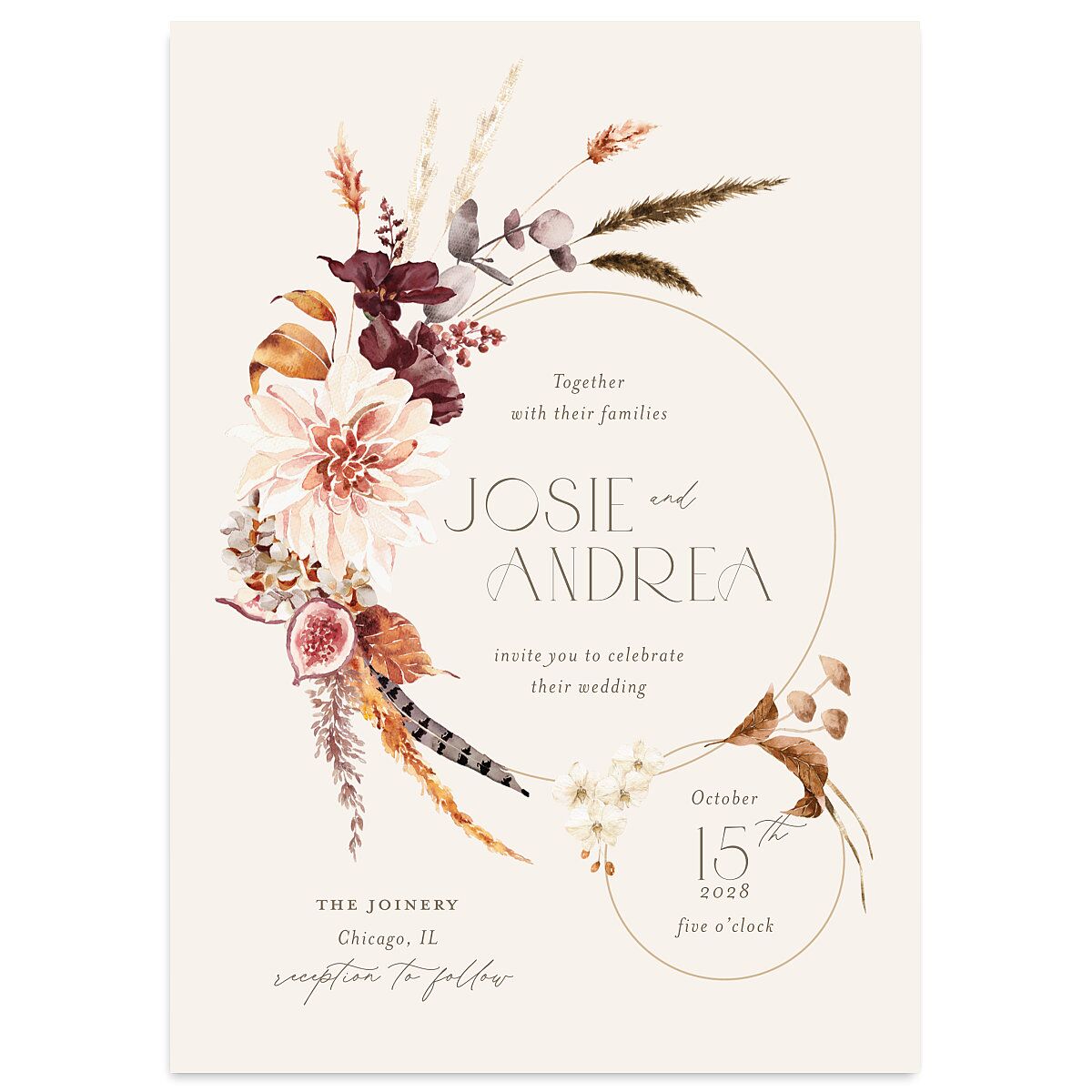 Eclectic Adornment Wedding Invitations