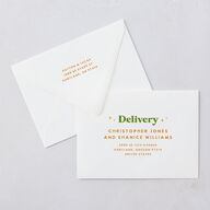 Colorful Retro Stripes Rehearsal Dinner Invitation Euro Envelopes White Sea Foam Both Recipient and Return Addresses Luxe Signature