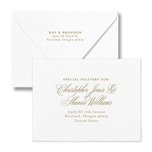 Luxury Floral Monogram Thank You Card Euro Envelopes Maroon White Both Recipient and Return Addresses Luxe Signature