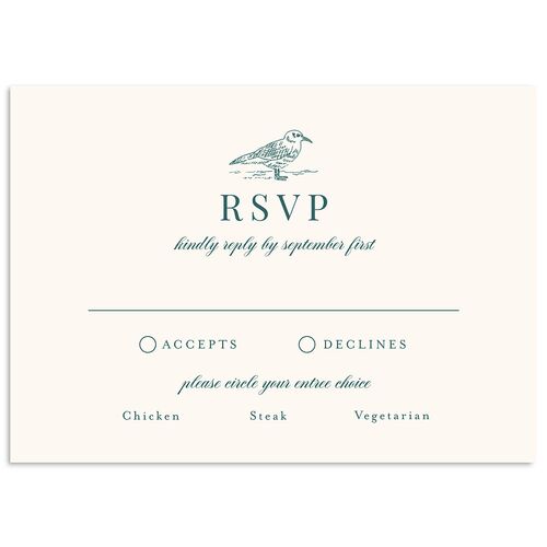 Elegant Lighthouse Wedding Response Cards Wave Signature Standard