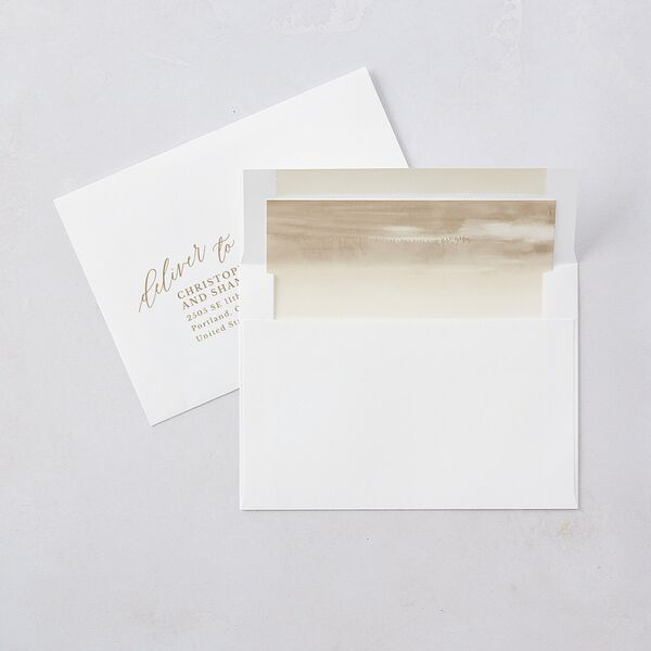 At Last Wedding Invitations Linen Signature Blank No Standard