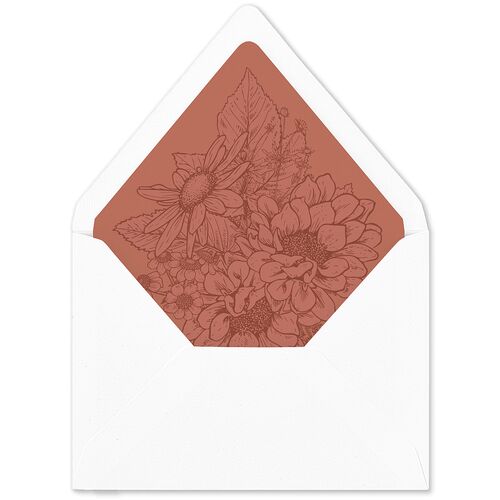 Rustic Botanical Frame Euro Envelope Liners Copper Luxe