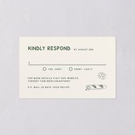 Hand Drawn Recipe All-in-One Wedding Invitations Dark Camo Signature Light Both Recipient and Return Addresses No