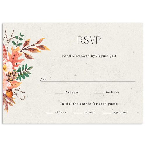 Bohemian Altar Wedding Response Cards Fawn Signature Standard