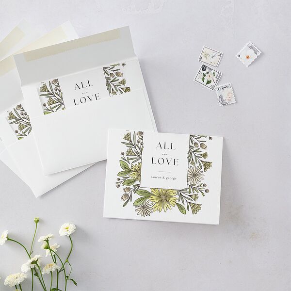 Timeless Wildflowers Thank You Cards Pear